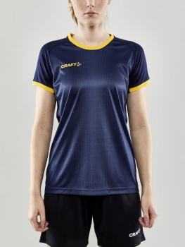 Preview: Damen Craft Progress 2.0 Graphic Trikot Marine/Gelb