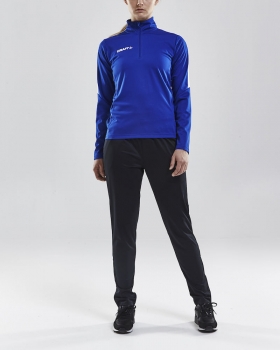 Preview: Damen Trainingssweat - Craft Progress Halfzip - Blau/Weiß