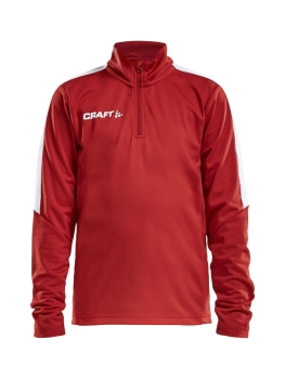 Kinder Trainingssweat - Craft Progress Halfzip - Rot/Weiß