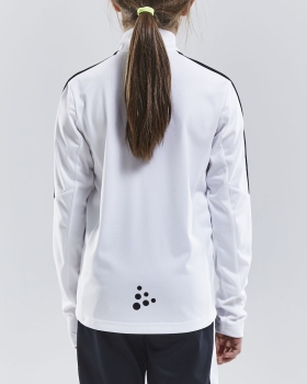 Kinder Trainingssweat - Craft Progress Halfzip - Weiß/Schwarz
