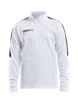 Kinder Trainingssweat - Craft Progress Halfzip - Weiß/Schwarz