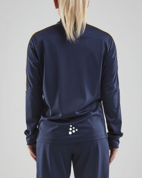 Preview: Damen Trainingsjacke Craft Progress Jacket - Navy/Gelb