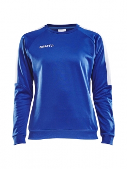 Damen Trainingssweatshirt Craft Progress R-Neck - Blau/Weiß