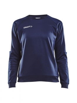 Damen Trainingssweatshirt Craft Progress R-Neck - Navy/Weiß