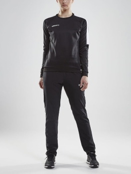 Damen Trainingssweatshirt Craft Progress R-Neck - Schwarz/Weiß