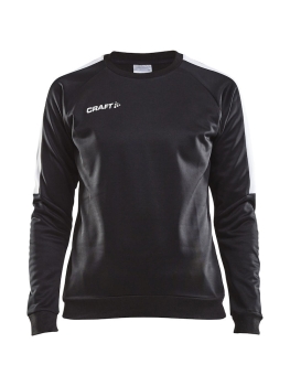Damen Trainingssweatshirt Craft Progress R-Neck - Schwarz/Weiß