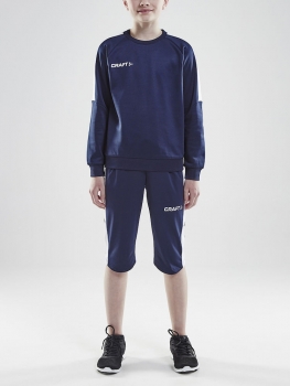 Kinder Trainingssweatshirt Craft Progress R-Neck - Navy/Weiß