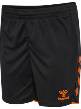 Damen Hummel Core 2.0 Shorts BLACK/ ORANGE TIGER