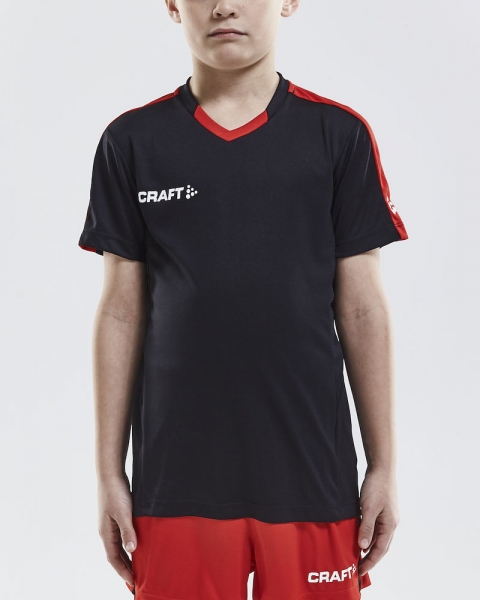 Kinder Craft Progress Contrast Trikot - Schwarz/Rot