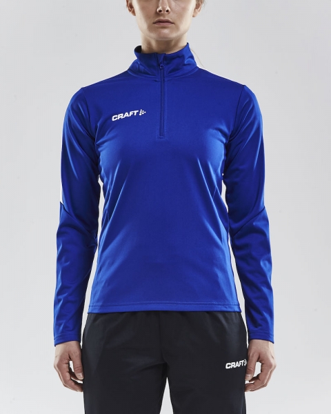 Damen Trainingssweat - Craft Progress Halfzip - Blau/Weiß