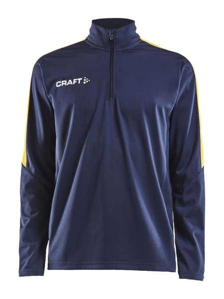 Craft Progress Halfzip - Trainingssweatshirt - Navy/Gelb