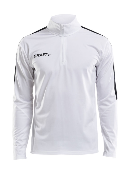 Craft Progress Halfzip - Trainingssweatshirt - Weiß/Schwarz