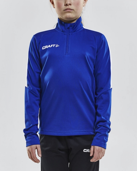 Kinder Trainingssweat - Craft Progress Halfzip - Blau/Weiß