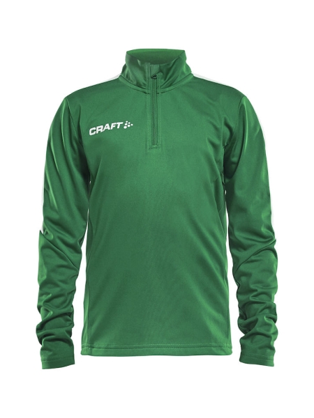 Kinder Trainingssweat - Craft Progress Halfzip - Grün/Weiß