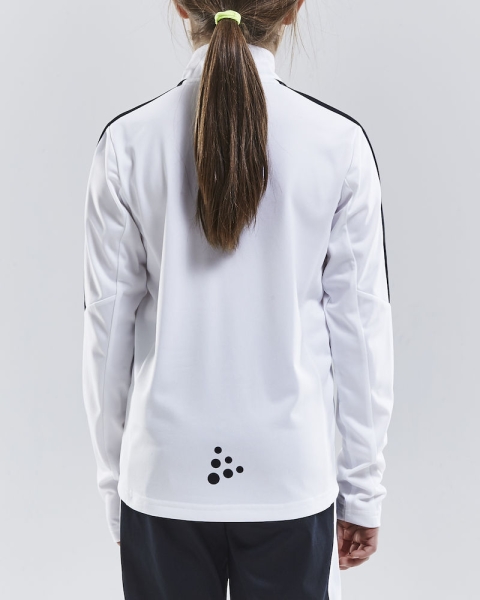 Kinder Trainingssweat - Craft Progress Halfzip - Weiß/Schwarz