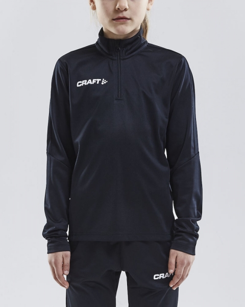 Kinder Trainingssweat - Craft Progress Halfzip - Schwarz