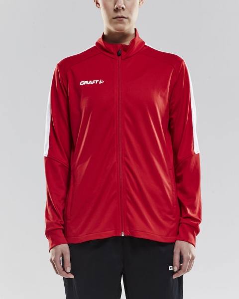 Damen Trainingsjacke Craft Progress Jacket - Rot/Weiß