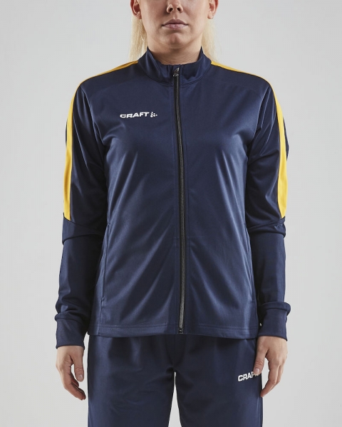Damen Trainingsjacke Craft Progress Jacket - Navy/Gelb