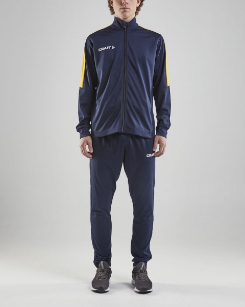 Herren Trainingsjacke Craft Progress Jacket - Navy/Gelb