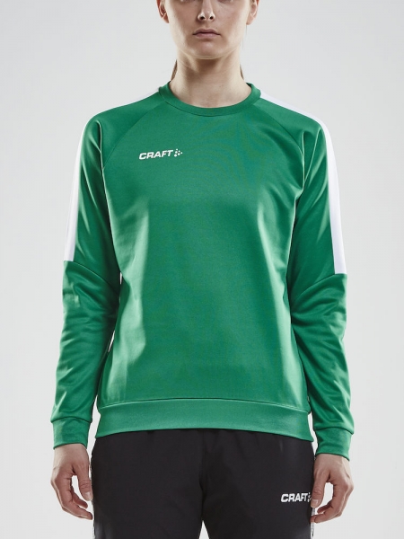Damen Trainingssweatshirt Craft Progress R-Neck - Grün/Weiß