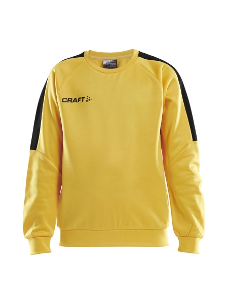 Kinder Trainingssweatshirt Craft Progress R-Neck - Gelb/Schwarz