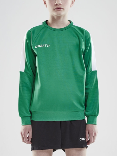 Kinder Trainingssweatshirt Craft Progress R-Neck - Grün/Weiß