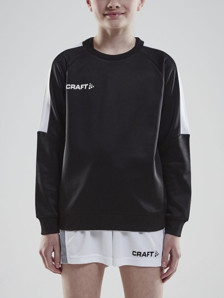 Kinder Trainingssweatshirt Craft Progress R-Neck - Schwarz/Weiß