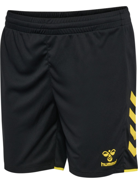 Damen Hummel Core 2.0 Shorts BLACK/ BLAZING YELLOW