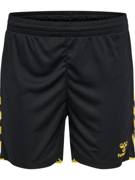 Damen Hummel Core 2.0 Shorts BLACK/ BLAZING YELLOW