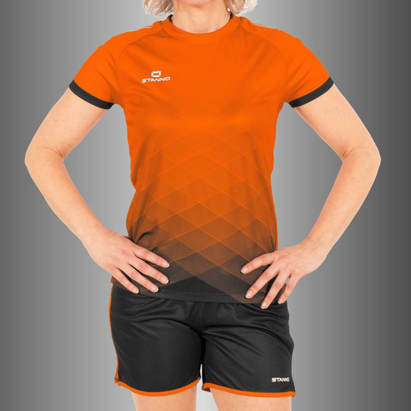 Damen Stanno Altius Trikot – Orange-Schwarz