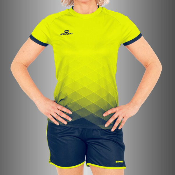 Damen Stanno Altius Trikot – Lime-Dark Denim