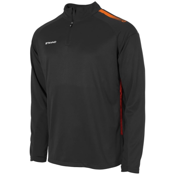 Kinder Trainingssweat Stanno First Zip Top Schwarz/Orange