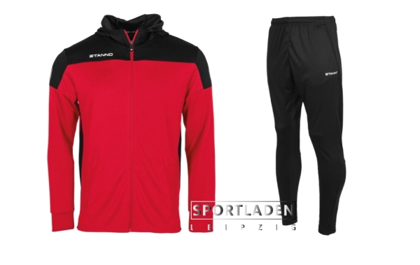 Kinder Trainingsanzug - Stanno Pride Kapuze - Rot/Schwarz